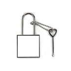Square Metal Padlock with Key