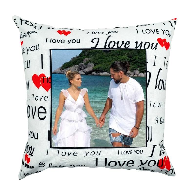 Linen - I love You Cushion Cover