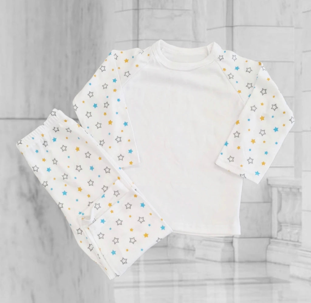 Stars Pyjama set, Long Raglan Sleeve