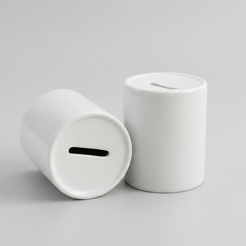 Ceramic Money Box- Blank Personalised Keepsake