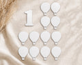 Acrylic baby milestone Hot Air Balloon blanks- White