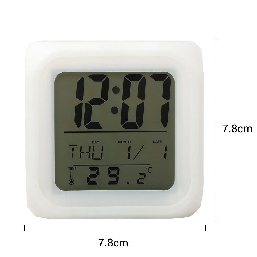 Digital LED Alarm Clock - Light up colours