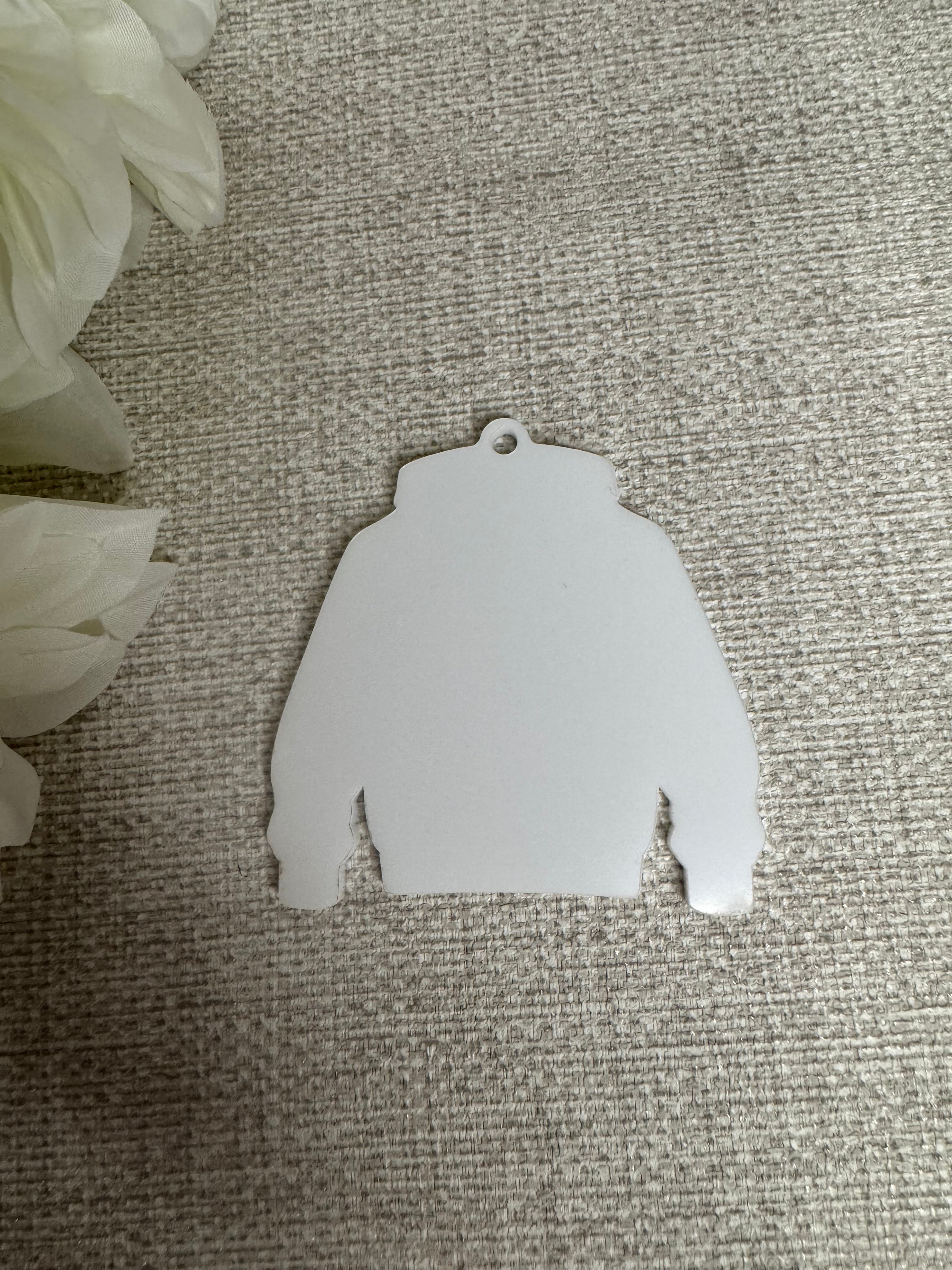 Acrylic leavers hoodie keyring