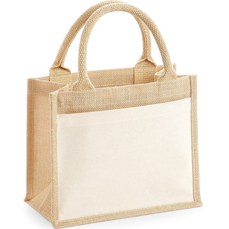 Jute Tote Bag with pocket - 43x34x19cm
