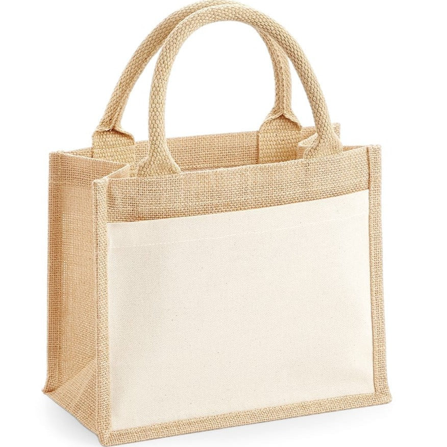 Jute Tote Bag with pocket - 30x30x19cm