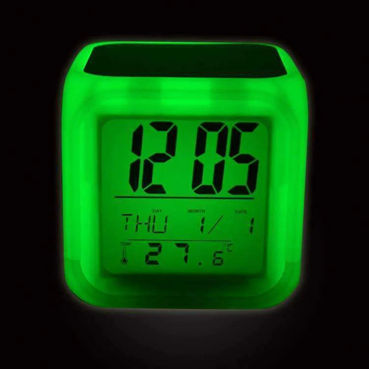 Digital LED Alarm Clock - Light up colours